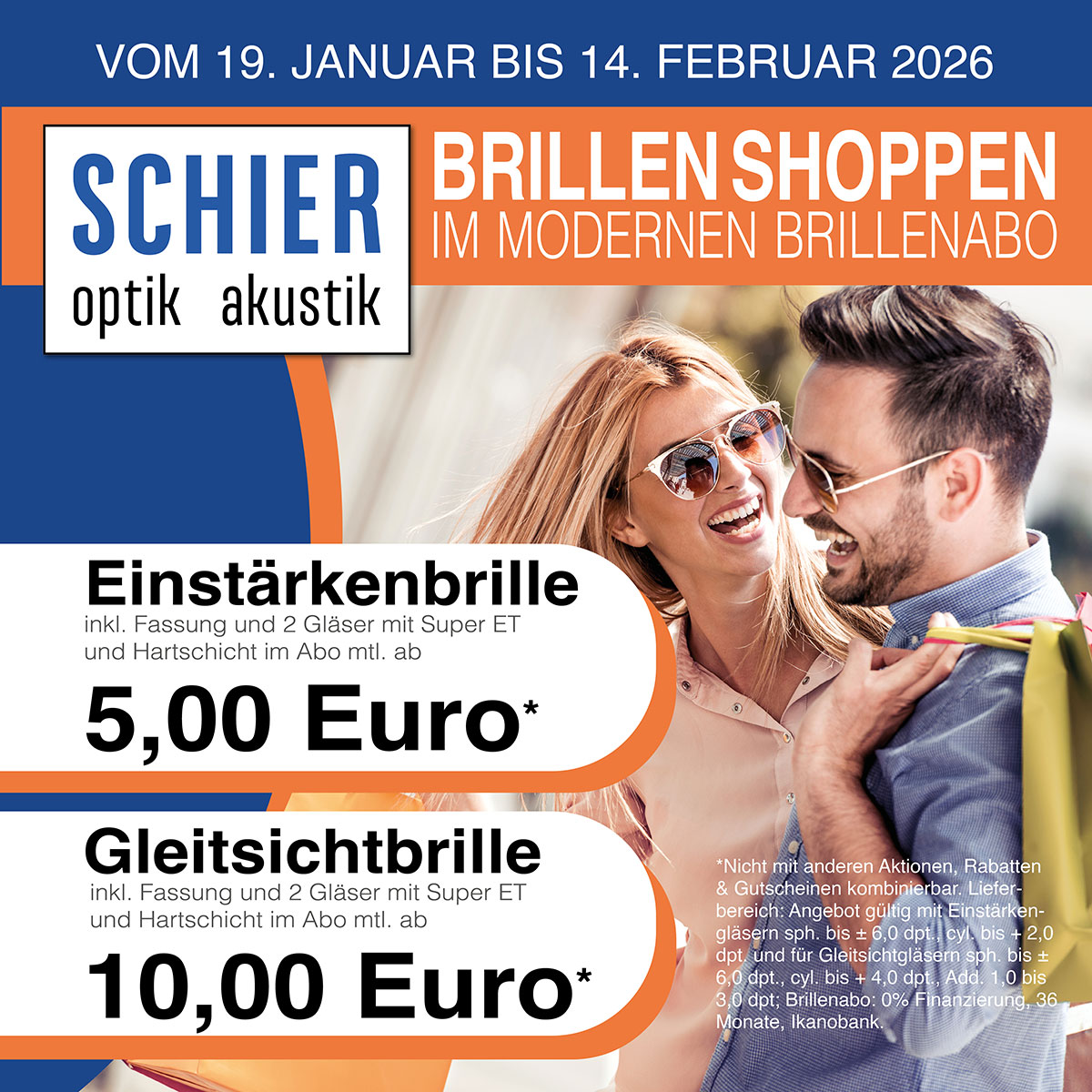 Brillen Shoppen im modernen Brillen-Abo beiSchier- Optik und Akustik Saalfeld und Neuhaus